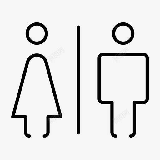 浴室性别卫生间图标svg_新图网 https://ixintu.com 办公室 卫生间 性别 洗手间 浴室