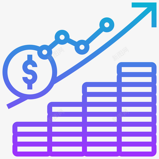 增长投资3梯度图标svg_新图网 https://ixintu.com 增长 投资 梯度