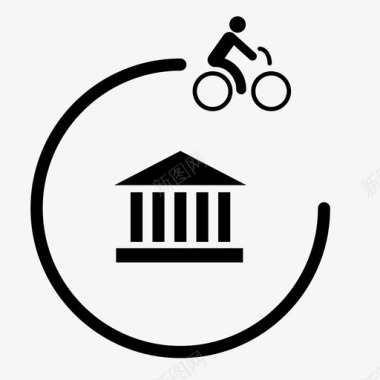 自行车博物馆自行车历史图标图标