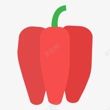 胡椒水果和蔬菜38扁平图标图标