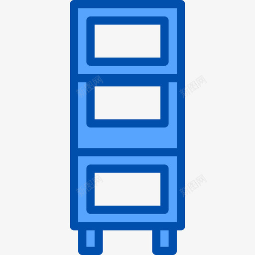 书架图书馆5蓝色图标svg_新图网 https://ixintu.com 书架 图书馆5 蓝色