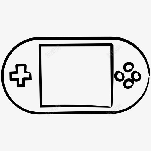 游戏机游戏板电子手绘图标svg_新图网 https://ixintu.com 图标 手绘 游戏 游戏机 电子