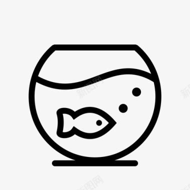 鱼缸鱼水图标图标