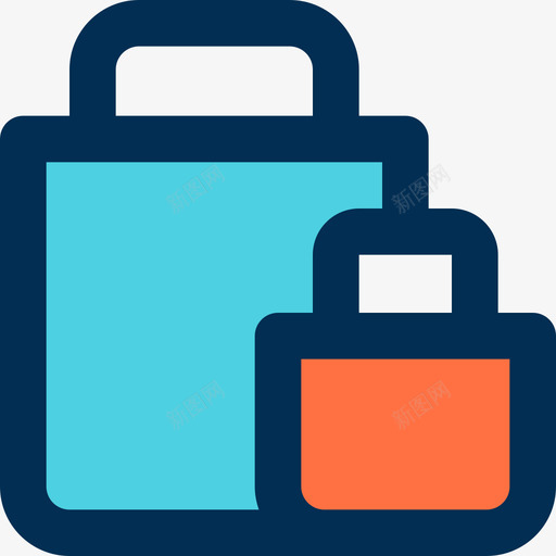 购物袋袋和包装3线性颜色图标svg_新图网 https://ixintu.com 包装 线性 购物袋 颜色