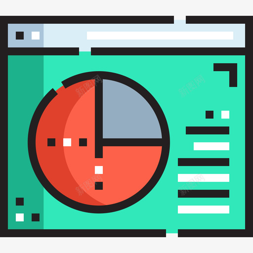 饼图大数据18线性颜色图标svg_新图网 https://ixintu.com 大数据18 线性颜色 饼图