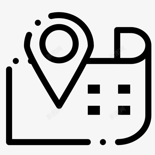 地图导航虚线图标svg_新图网 https://ixintu.com 地图 导航 虚线