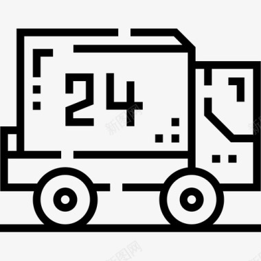 送货车物流53直线式图标图标