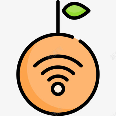 Wifi智能农场14线性颜色图标图标