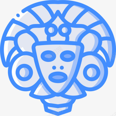 阿兹特克南美洲5蓝色图标图标