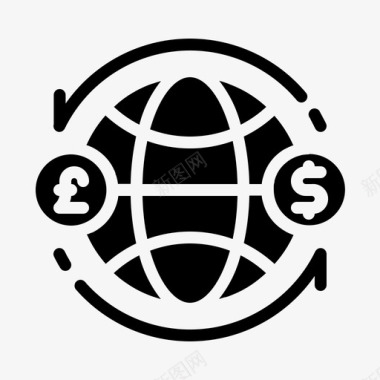 全球兑换货币银行业务金融图标图标