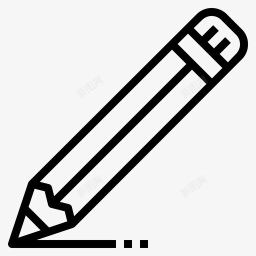 铅笔画画教育图标svg_新图网 https://ixintu.com 书写 工具 教育 漫画家 画画 铅笔