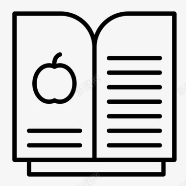 书书苹果科学图标图标