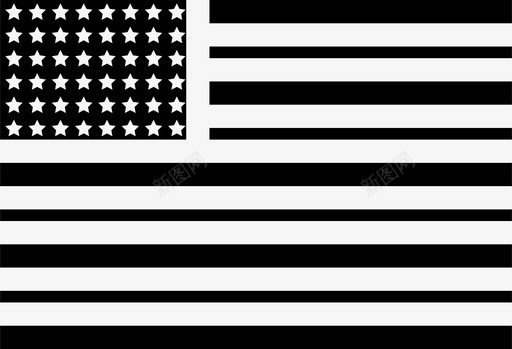 美式表壳旗帜图标图标