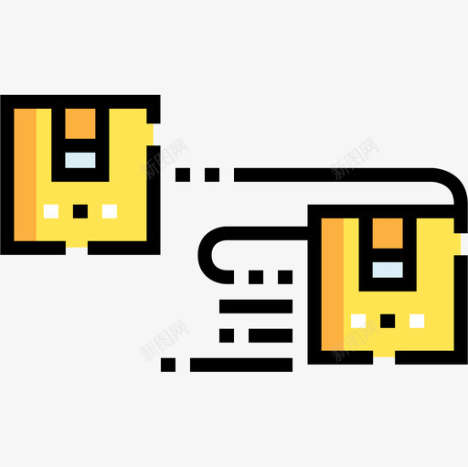 交货物流线性线性颜色图标svg_新图网 https://ixintu.com 交货 物流 线性 颜色