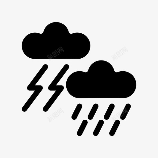 雨季季节潮湿图标svg_新图网 https://ixintu.com 冬季 季节 潮湿 雨季