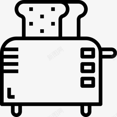 烤面包机电器面包图标图标