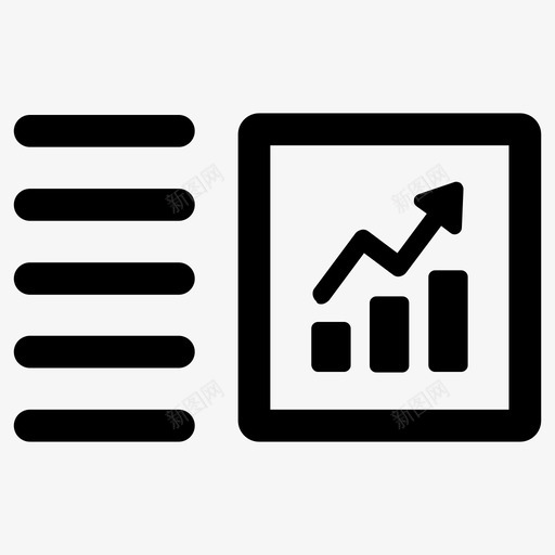 股票增加报告图标svg_新图网 https://ixintu.com 分析图 图表 增加 报告 数据 统计 股票 趋势