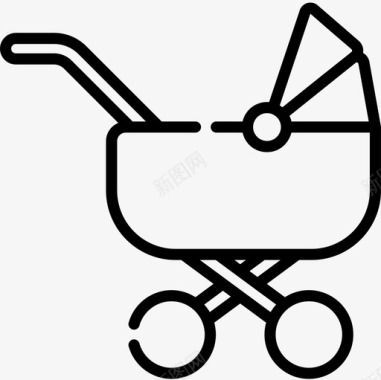 婴儿车婴儿玩具2线性图标图标