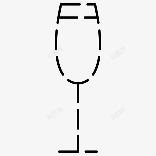 葡萄酒饮料杯子图标svg_新图网 https://ixintu.com 杯子 葡萄酒 饮料 饮料虚线图标