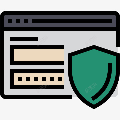 网络安全数据保护22线性颜色图标svg_新图网 https://ixintu.com 数据保护22 线性颜色 网络安全