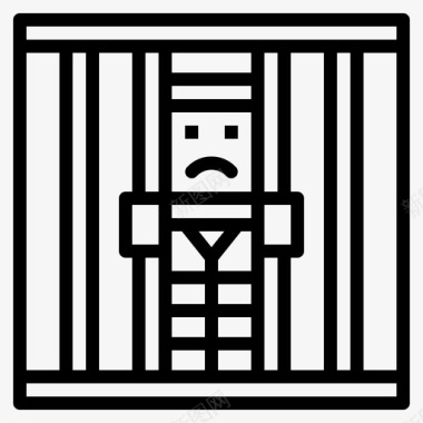 监狱罪犯囚徒图标图标