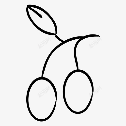 橄榄色食物手绘图标svg_新图网 https://ixintu.com 图标 手绘 橄榄色 食物