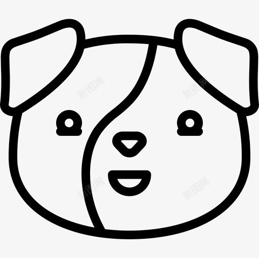 狗可爱的图标2直线型svg_新图网 https://ixintu.com 可爱的图标2 狗 直线型