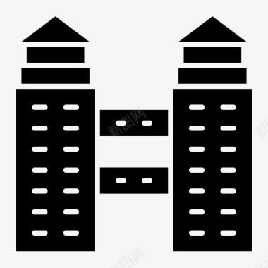 建筑城市建筑和建筑立体雕文图标图标