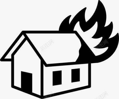 财产保险意外火灾图标图标