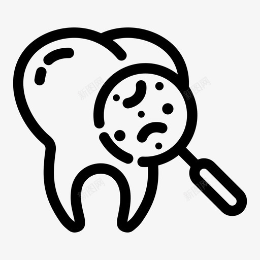 牙科细菌口腔图标svg_新图网 https://ixintu.com 口腔 牙科 牙齿 细菌