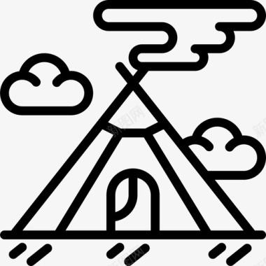 帐篷北极16直线型图标图标
