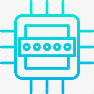 Cpu网络安全12梯度图标图标