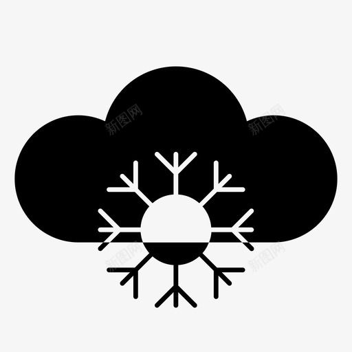 雪花寒冷凉爽图标svg_新图网 https://ixintu.com 冬天 凉爽 寒冷 雪花