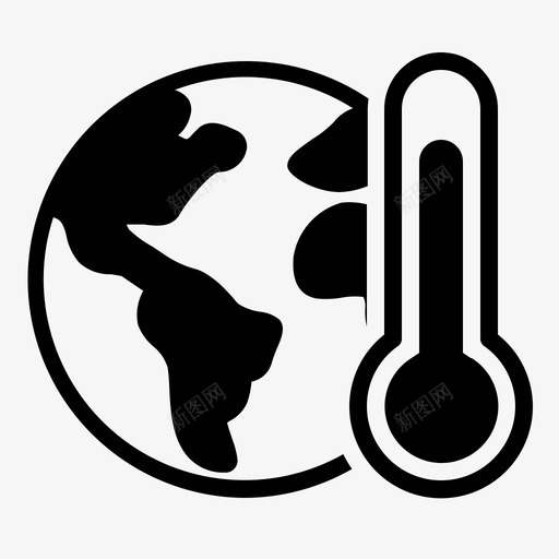 全球变暖地球热图标svg_新图网 https://ixintu.com 全球 变暖 地球 生态