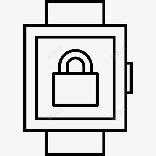 智能手表锁定安全解锁图标svg_新图网 https://ixintu.com 安全 智能手表线路 智能手表锁定 解锁