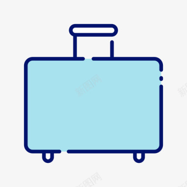 航空行李22线性颜色图标图标