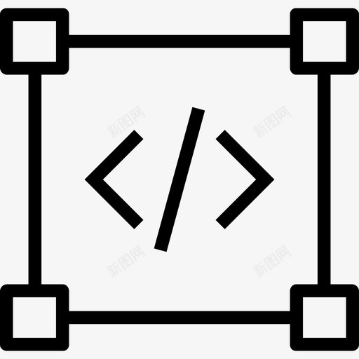 编码网页104线性图标svg_新图网 https://ixintu.com 线性 编码 网页设计104