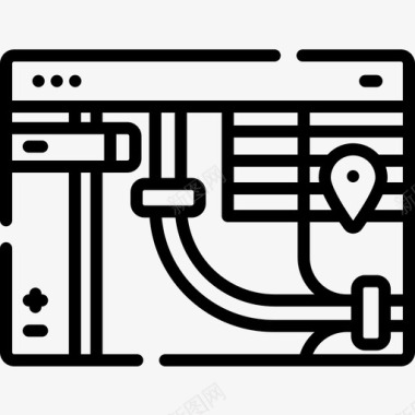 浏览器网站界面线性图标图标