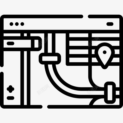 浏览器网站界面线性图标svg_新图网 https://ixintu.com 浏览器 界面 线性 网站