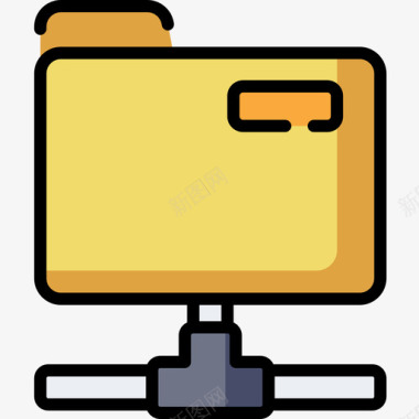 文件夹文件和文件3线性颜色图标图标