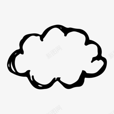 云涂鸦素描图标图标