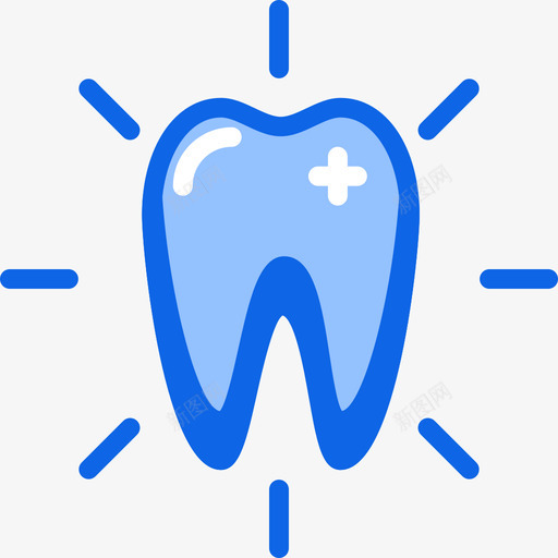 牙齿牙齿13蓝色图标svg_新图网 https://ixintu.com 牙齿 蓝色