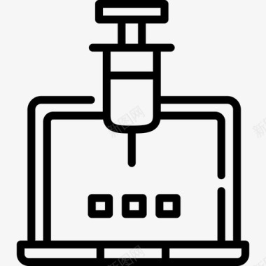 注射器网络犯罪21直系图标图标