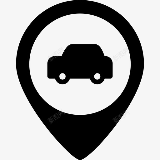 汽车定位gps地图图标svg_新图网 https://ixintu.com gps pin 地图 汽车定位