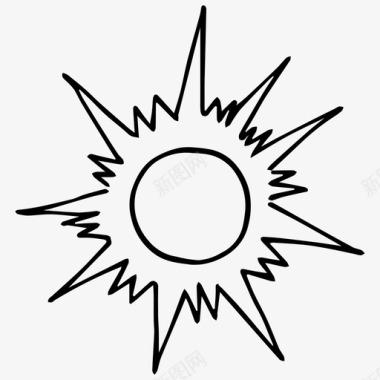 太阳夏天晴朗图标图标
