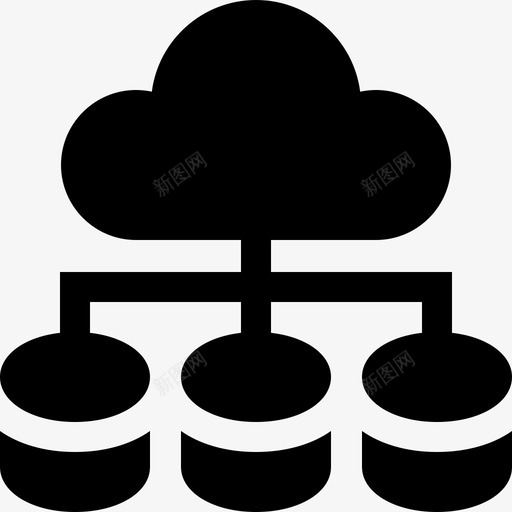 分布式数据库和服务器6个已填充图标svg_新图网 https://ixintu.com 分布式 已填充 数据库和服务器6个