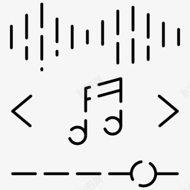 音乐播放器音乐播放器应用程序基本用户界面虚线图标图标