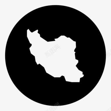 伊朗地图国家中东图标图标