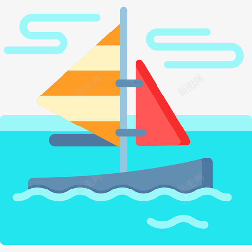 帆船探险40平底图标svg_新图网 https://ixintu.com 帆船 平底 探险40