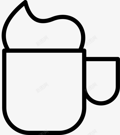 咖啡奶油泡沫图标svg_新图网 https://ixintu.com 咖啡 奶油 拿铁 泡沫 牛奶 稀饭